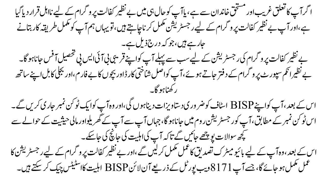 How to Complete Benazir Kafalat Registration 2025 Step-by-Step Guide