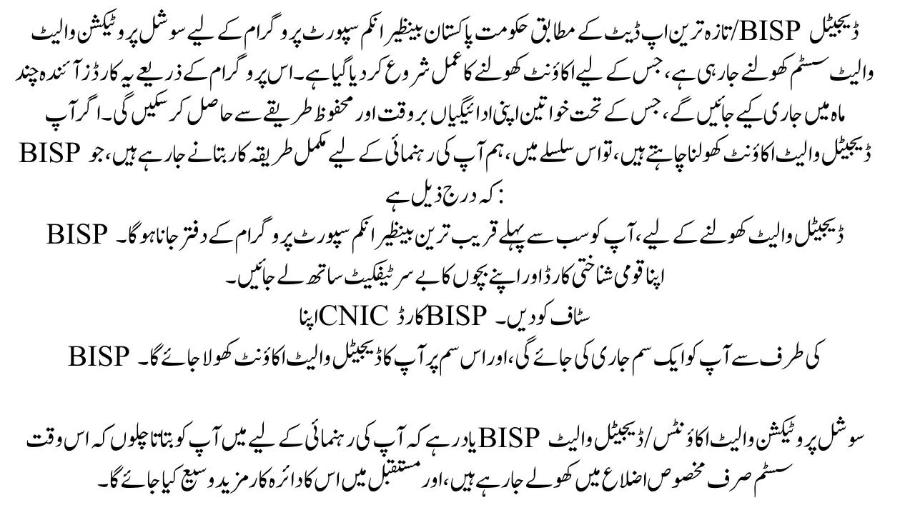 How to Open the BISP 8171 Digital Wallet Payment System 2025